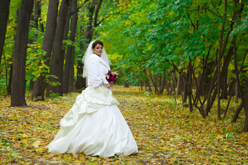 Portrait of a beautiful smiling bride