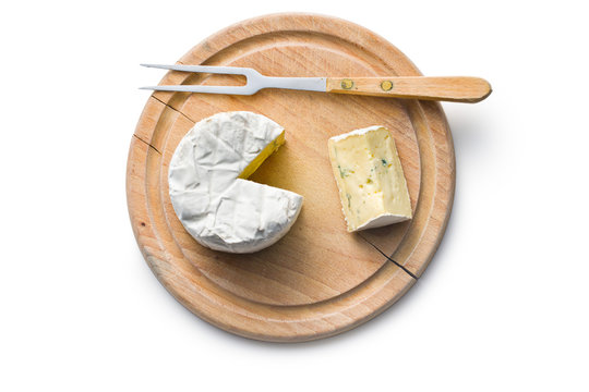 blue cheese on cutting board - Powered by Adobe