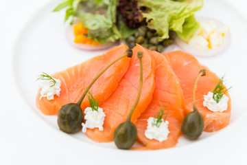 Smoked salmon salad