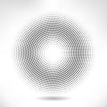 Silver Circle Of Halftone