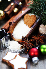 Baking Christmas cookies