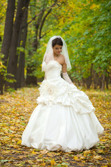 Fototapeta premium Portrait of a beautiful smiling bride
