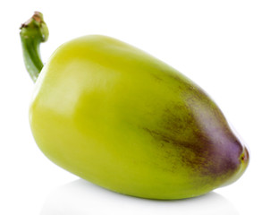 Green pepper isolated on white