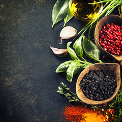 Herbs and spices selection