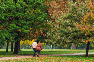 秋のロンドン　ハイドパーク　Hyde Park　London