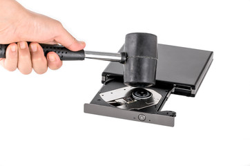 hammer and CD-ROM Drive
