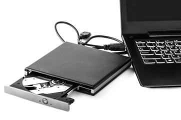 Compact disc rewritable attach on computer notebook