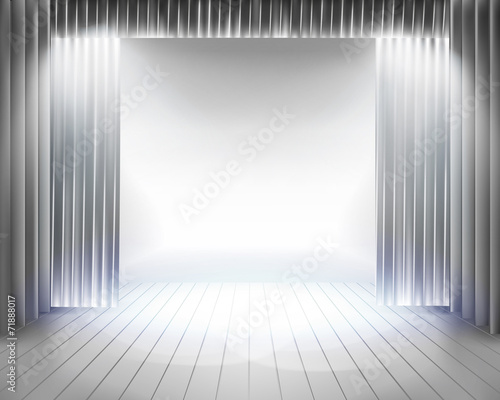 "Stage curtain. Vector illustration." Imágenes de archivo y vectores