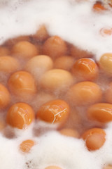 Eggs boiled with water