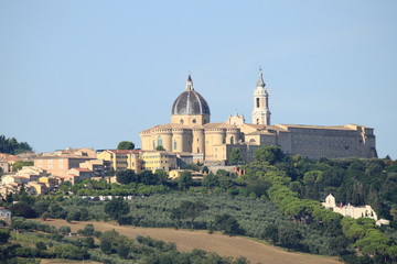 Fototapeta na wymiar Landscape view of the Shrine of Loreto, Italy