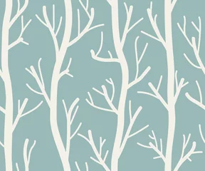 Printed roller blinds Birch trees Seamless background with trees