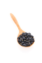Black beans isolated on white background