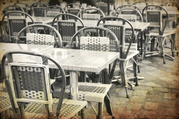 old-fashioned Cafe terrace