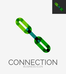 Minimal line design logo, chain icon