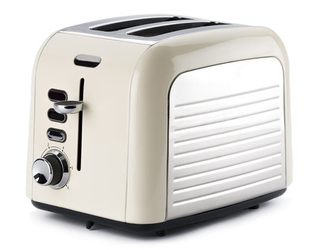 Old fashioned toaster isolated on white background.