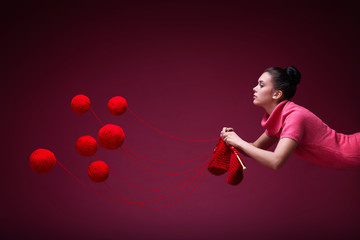 Flying woman