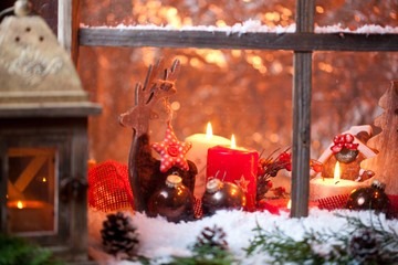 Weihnachtszeit fensterdekoration