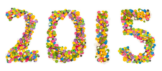 2015 made of confetti