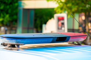 Obraz premium siren of a police car close-up