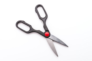 Kitchen scissor object isolated on white