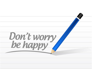 dont worry be happy message illustration