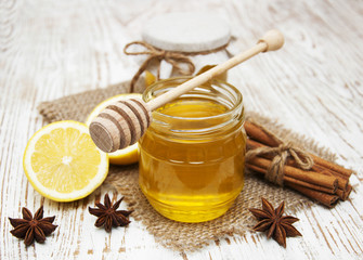 fresh honey with  spices and lemon
