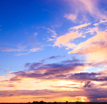 Evening Scene Fiery Backdrop © alma_sacra