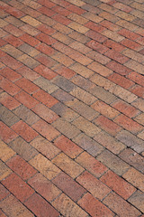 Pattern of a new brick walkway