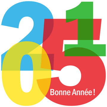 Carte de Voeux Carte "BONNE ANNEE 2015" (happy new year)