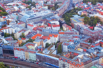 View of autumn Berlin from an observation deck