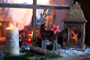 Weihnachtszeit fensterdekoration