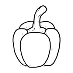 hand drawn sweet pepper