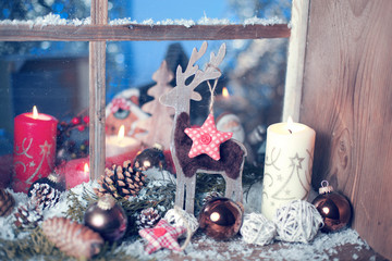 Weihnachtszeit fensterdekoration