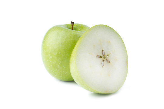 Green Apple and a Sliced Piece