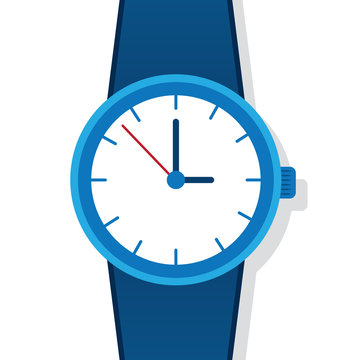 Large blue watch face and strap