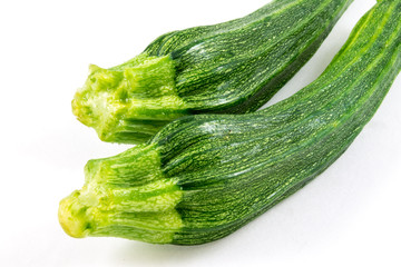 Zucchini  on white background