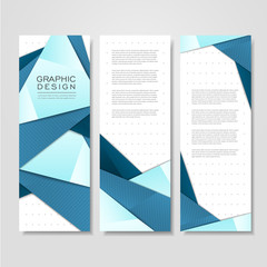 Fototapeta premium modern origami style design for banners set