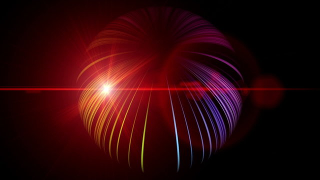 technology video – stripe object and lights – loop HD