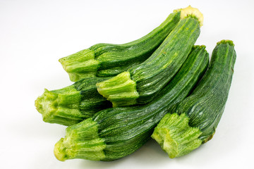 Zucchini  on white background