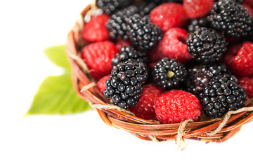 Blackberry and raspberry