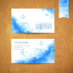 watercolor style background design for business card