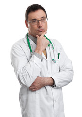 Thoughtful male doctor