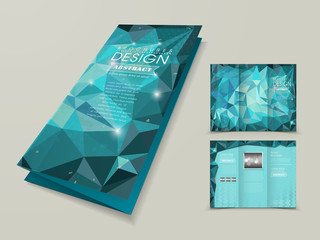 abstract polygonal background for tri-fold template