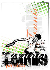 tennis vector poster background