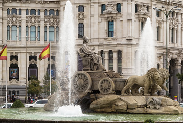 Fototapeta na wymiar Cibeles Fountain, Madrid