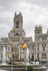 Obraz premium The Cybele Palace, Madrid, Spain.