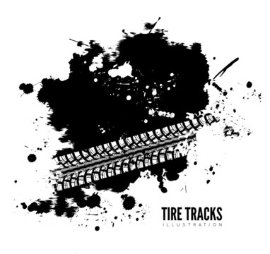 Tire track background