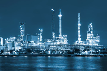 Oil gas refinery plant. May called petroleum, production or petrochemical plant. Industrial factory construction from engineering technology with steel pipe, pipeline, tank. Business for power energy.