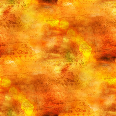 art macro orange, brown stains watercolor seamless texture paint