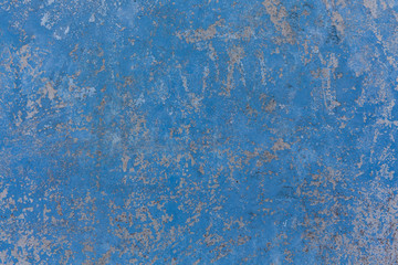 blue painted concrete walls shabby